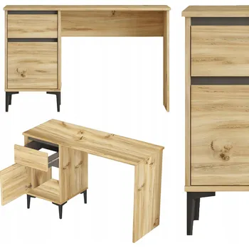 Psací stůl Obdélníkový psací stůl HowHomely 120 x 44,5 x 75 cm dub přírodní