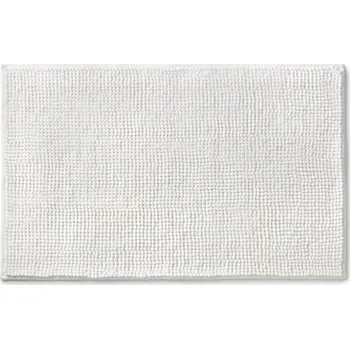 Koupelnová předložka Koupelnová předložka z mikrovlákna obdélníková bílá RAYEN 80 x 50 cm