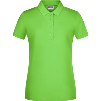 Pánské tričko James & Nicholson Polokošile JN 8009, bio bavlna, krátký rukáv, dámská COT02800904204-lime green XL Zelená lime