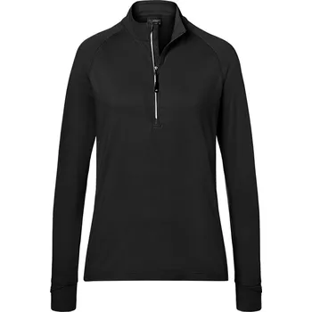 pracovní tričko James & Nicholson Tričko JN 787, sportovní, dlouhý rukáv, dámské COT02078700200-black Černá XS