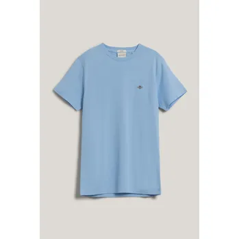 Pánské oblečení TRIČKO GANT SLIM PIQUE SS T-SHIRT CAPRI BLUE