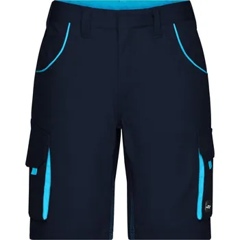 Pánská móda James & Nicholson Kraťasy JN 872 Color COT020872o51o3-navy/turquo 58 Navy/tyrkysová