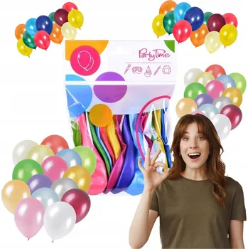 Balónek Metalické balónky Arpex, vícebarevné, 10" (cca 25 cm), 12 kusů