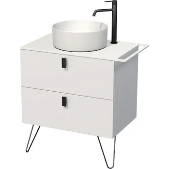 Koupelnový nábytek Koupelnová skříňka pod umyvadlo s držákem ručníku Naturel Art Deco 68x55x45 cm bílá mat ARTDECO60BMBU