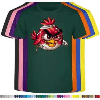 detske-levne-bavlnene-tricko-potisk-angry-red-bird Barva: Bottle green - lahvově zelená, velikost: 152