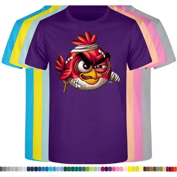 Chlapecké oblečení detske-levne-bavlnene-tricko-potisk-angry-red-bird Barva: Purple - purpurová, velikost: 152