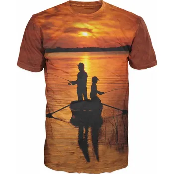 Pánské tričko rybarske tricko rybolov velikost: 6XL - šířka 70 cm, délka 79 cm