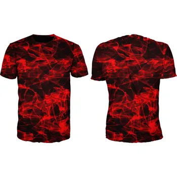 Pánské tričko modni cerno cervene tricko velikost: 6XL - šířka 70 cm, délka 79 cm