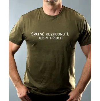 ŠPATNÉ ROZHODNUTÍ, DOBRÝ PŘÍBĚH - Pánské tričko Basic - Nejoblíbenější - S