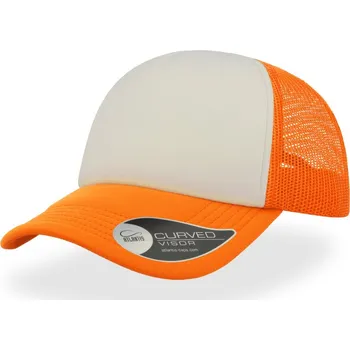 Pracovní přilba Atlantis Headwear Kšiltovka Rapper, 5 panelová, síťovaná COT332070z1799-orange fluo UNI Oranžová fluor