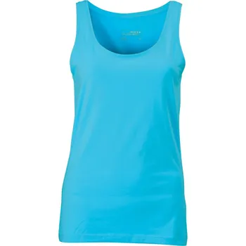 pracovní tričko James & Nicholson Tílko JN 970, bez rukávu, dámské COT02097044003-turquoise L Tyrkysová