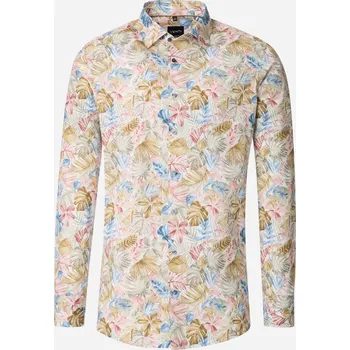Pánská košile Pánská bavlněná košile Barva: Béžovomodrorůžová, Velikost: 42, Střih: REGULAR FIT