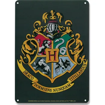 Plechová cedule Dekorační cedule na zeď Harry Potter: HOGWARTS LOGO
