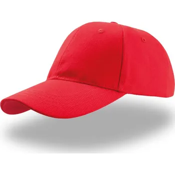 Pracovní přilba Atlantis Headwear Kšiltovka Liberty Six z těžké bavlny, 6 panelová COT33302000499-red Červená UNI