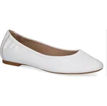 CAPRICE Dámské bílé kožené balerínky 9-22111-44-102-245 Velikost 42
