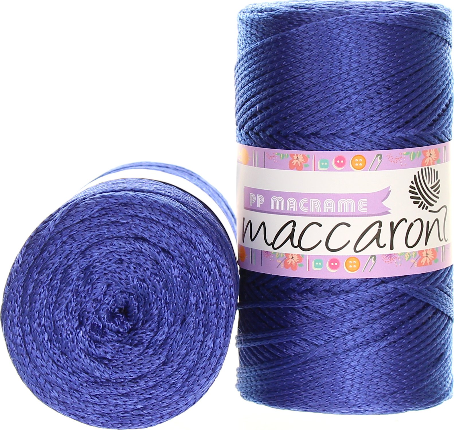 Maccaroni PP Macrame 2 mm tmavě modrá 33