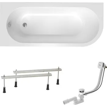 Vana Asymetrická vana Laguna Rajka 170x72,5 cm akrylát levá SIKOVRAJ170LAPN