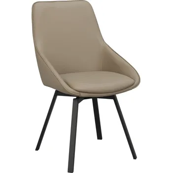 Jídelní židle ROWICO Jídelní židle ALISON béžová kůže s černými nohami 118137