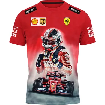 Pánské tričko tricko-F1-Charles-Leclerc velikost: 6XL - šířka 70 cm, délka 79 cm