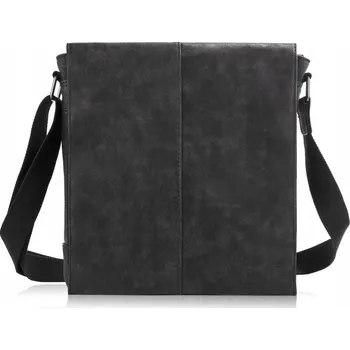 ČERNÁ PÁNSKÁ TAŠKA PŘES RAMENO ZE SYNTETICKÉ KŮŽE