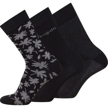 Pánské ponožky Bugatti 3 PACK - pánské ponožky 6386X-610 39-42 + 2 měsíce na vrácení zboží