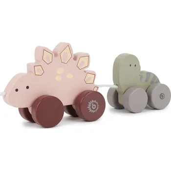 Dřevěná hračka Bieco - Tahací hračka - dinosauři