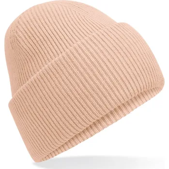 Pracovní přilba Beechfield Čepice Recycled B385R s manžetou, pletená COT53385R40599-peach UNI Broskvová