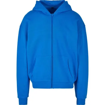 pracovní mikina Build your Brand Mikina BY 192 s kapucí na zip COT56019210505-cobalt blue 2XL Modrá cobalt