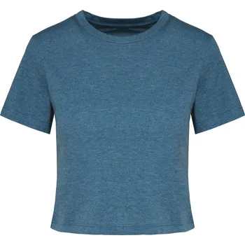 pracovní tričko Kariban Tričko Kariban PA4022 crop top, krátký rukáv, dámské COT204022agj01-duck blue h S Melír modrá duck