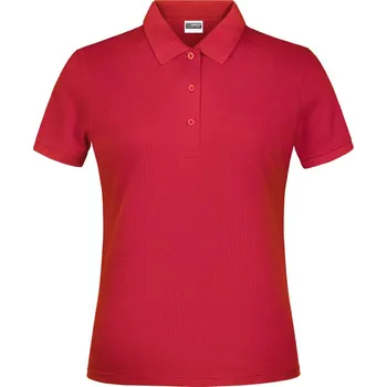 Pánské tričko James & Nicholson Polokošile JN 791, krátký rukáv, dámská COT02079100405-red 2XL Červená