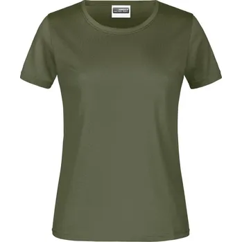 pracovní tričko James & Nicholson Tričko JN 789, krátký rukáv, dámské COT02078955004-olive XL Olivová