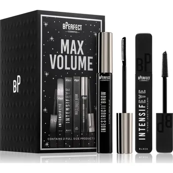 Kosmetická sada BPerfect Max Volume BPerfect Indestructi'Brow Extreme Brow Glue transparentní fixační gel na obočí 10 ml + prodlužující řasenka kosmetická sada