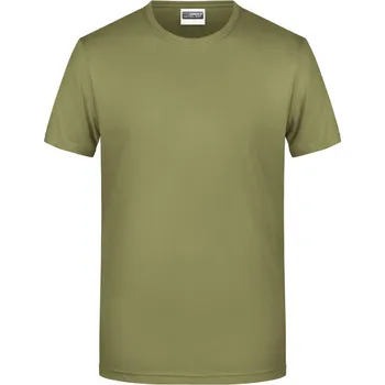 pracovní tričko James & Nicholson Tričko JN 8008 z bio bavlny, krátký rukáv, pánské COT02800855502-khaki M Khaki