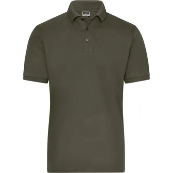 Pánské tričko James & Nicholson Polokošile Solid JN 1806, elastická, krátký rukáv, pánská COT02180655004-olive XL Olivová