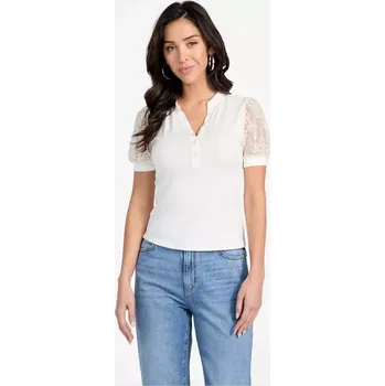 Dámské tričko GUESS módní top Stacy bílý M