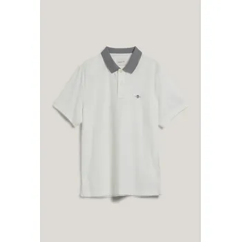 Pánské oblečení POLOKOŠILE GANT TIPPING DETAIL POLO EGGSHELL