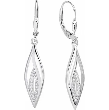 Náušnice JKB Jewel Stříbrné visací náušnice se zirkony Cecile