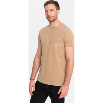 Pánské tričko Ombre Clothing Pískové tričko ve stylu streetstyle V6 TSCT-0108