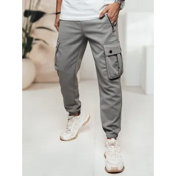 Pánské kalhoty cargo UX4462 Barva: Světle Šedá, Velikost: L