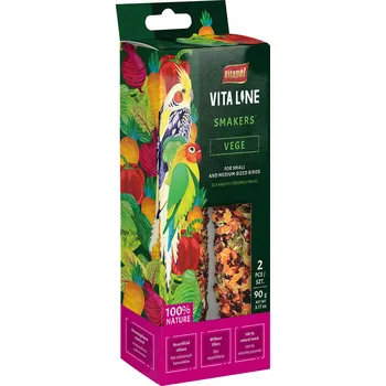 Krmivo pro ptáka Vitapol Vita Line Smakers Vege pro malé a střední papoušky, andulky