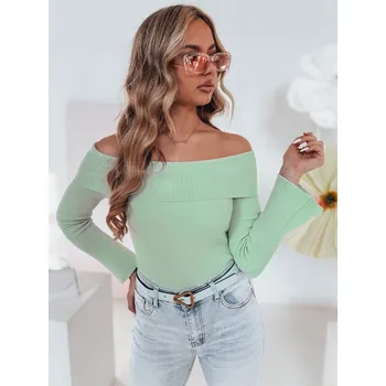 Dámský svetr Dámský svetr one size s odhalenými rameny SHOWIT MY2425 Barva: Světle zelená, Velikost: ONE SIZE