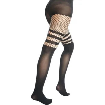 Dámské erotické punčochy punčocháče PAMELA MANN - Fishnet Over - Black