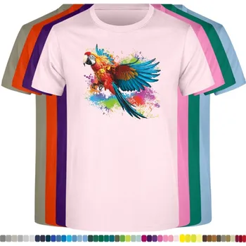 detske-levne-bavlnene-tricko-potisk-berevny-letici-papousek Barva: Pink - růžová, velikost: 98