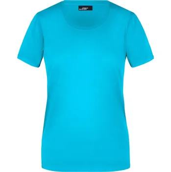 pracovní tričko James & Nicholson Tričko JN 901, krátký rukáv, dámské COT02090144004-turquoise XL Tyrkysová
