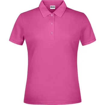 Pánské tričko James & Nicholson Polokošile JN 791, krátký rukáv, dámská COT02079104803-pink L Růžová