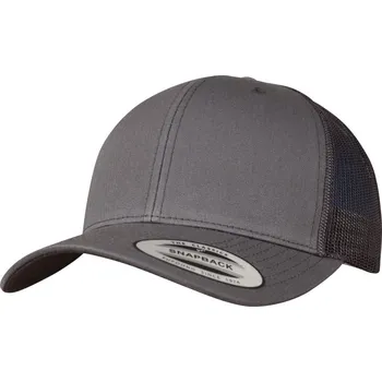 Pracovní přilba Flexfit Kšiltovka 6606/6606T Trucker Vintage COT55660667099-dark grey Šedá tmavá UNI