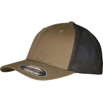 Pracovní přilba Flexfit Kšiltovka Flexfit Recycled 6511RM Trucker, 6 panelová COT5511RM63412-olive/black S-M Olivová/černá