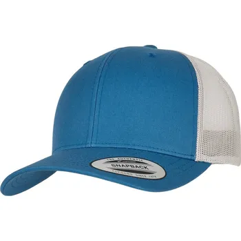 Pracovní přilba Flexfit Kšiltovka 6606/6606T Trucker Vintage COT556606ae599-steel blue/ UNI Modrá ocelová/stříbrná