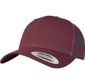 Pracovní přilba Flexfit Kšiltovka 6606/6606T Trucker Vintage COT55660608299-maroon UNI Kaštanová