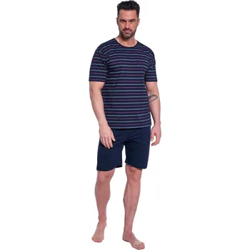 Pánské pyžamo 338/51 Various - CORNETTE tmavě modrá XL